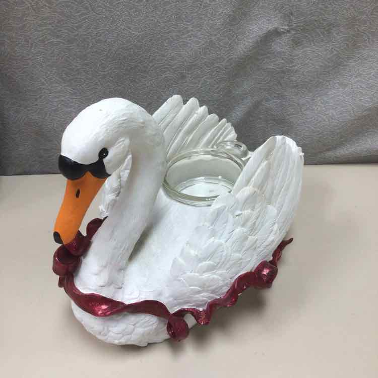 MUSICAL SWAN CANDLE HOLDER