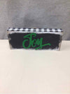 "JOY" PLAID WOOD SIGN