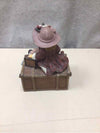 GIRL ON TRUNK BOX FIGURINE