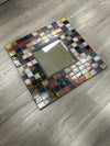 MULTI-COLOR TILE FRAME MIRROR