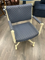 6 PURPLE UPHOL METAL CHAIRS