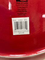 RED GREEN CERAMIC SERVING PLATE