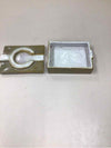 GOLD/WHITE CERAMIC DISH W/LID