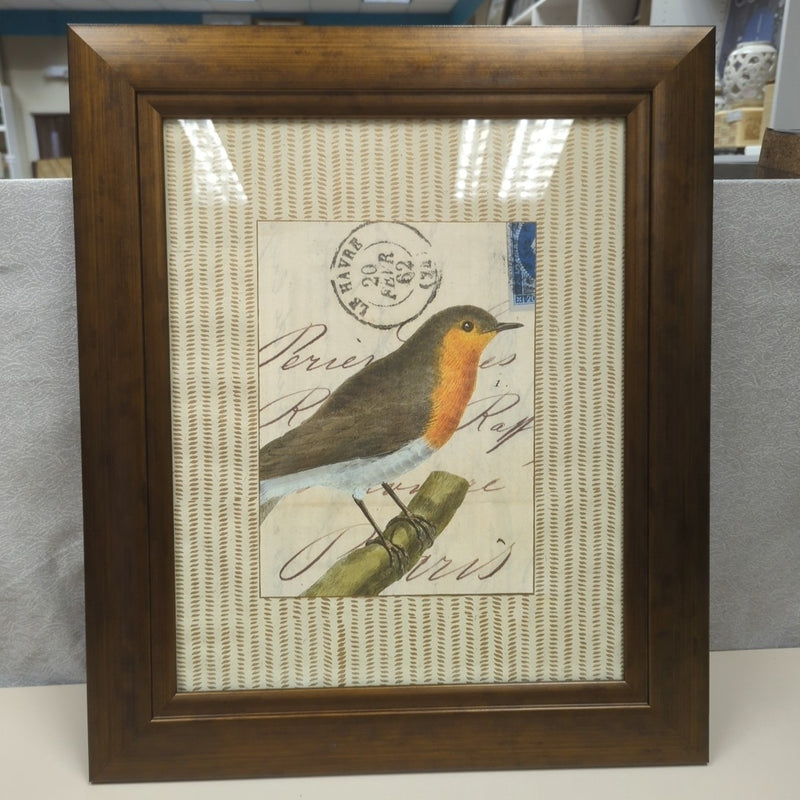 BRONZY FRAME POSTAL BIRD PIC