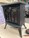 BLACK PLASTIC FIREPLACE