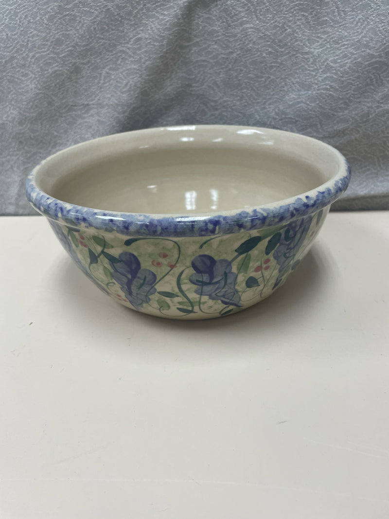 BLUE FLORAL CERAMIC BOWL