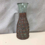 GLASS W/WOOD WRAPPED VASE
