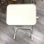 GREY METAL TRAY TABLE