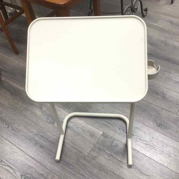 GREY METAL TRAY TABLE