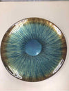 LARGE BLUE/GOLD GLASS PLATE