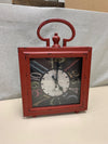 DIST RED METAL MANTLE CLOCK