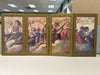 4 PANEL ANGEL ART W/GOLD FRAME