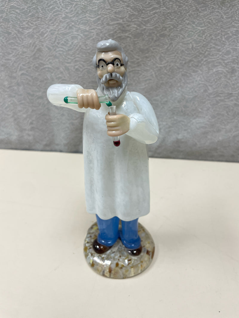 GLASS SCIENTIST STATUE