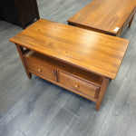 WOOD 2-TIER LOW CONSOLE