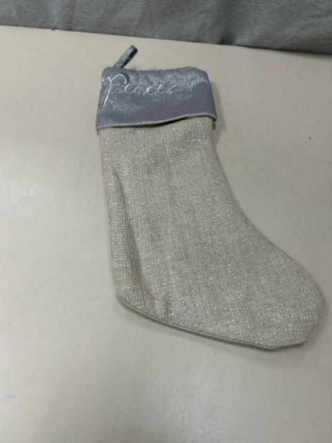 SILVERY "PEACE" STOCKING