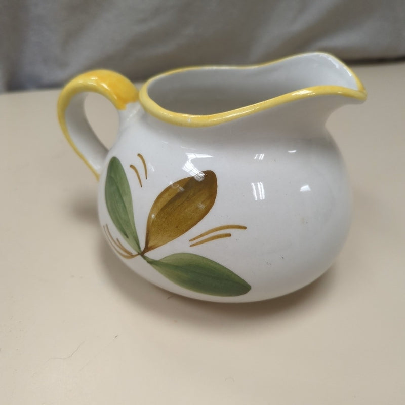 YELLOW RIM ITALIAN PITCHER