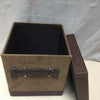 SMALL CORDUROY/LEATHER BOX