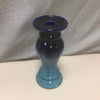 2 TONE BLUE CERAMIC TALL CNDL HLDR