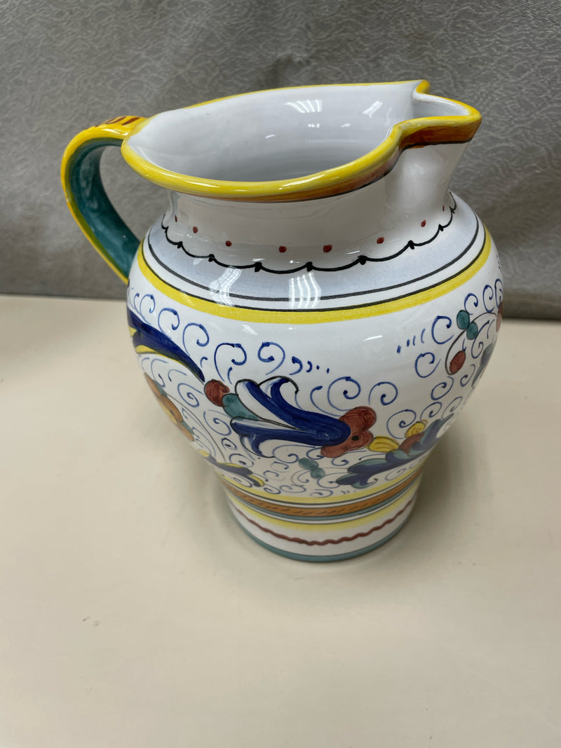 HAND PAINTED CERAMIC PITCHER
