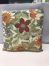 WHITE/FLORAL PATTERN PILLOW