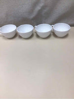 4 WHITE CAPPUCCINO MUGS