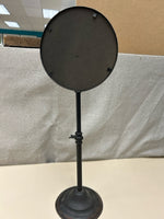 BLACK IRON PEDESTAL MIRROR