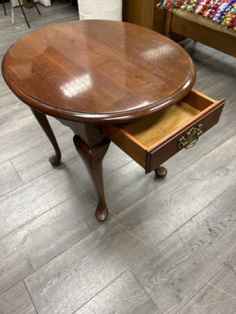 ROUND-TOP CHERRY END TABLE
