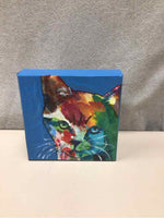 MULTI-COLOR CAT CANVAS PIC