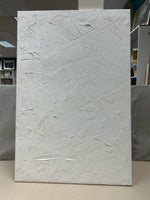 WHITE TEXTURED ABSTRACT ART