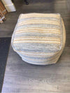 WOVEN FABRIC CUBE OTTOMAN