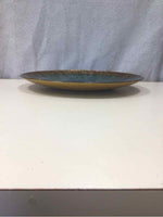 LARGE BLUE/GOLD GLASS PLATE