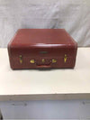 VINTAGE RED LEATHER SUITCASE