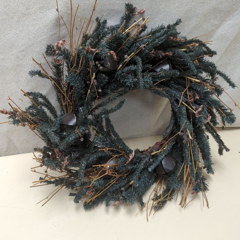 PINE THEME W/BELLS WREATH HANGING