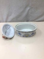 ASIAN THEME GOLDFISH LIDDED DISH
