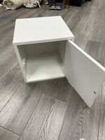 WHITE STORAGE CUBE WITH DOOR