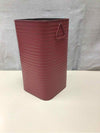 TALL RED METAL CONTAINER