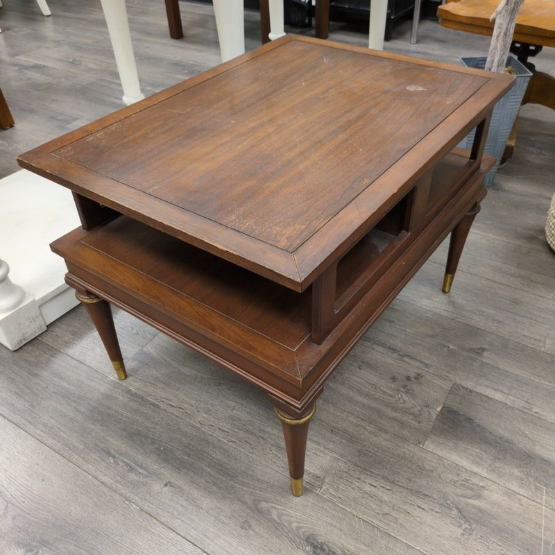MID CENTURY MODERN WOOD END TABLE