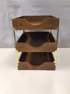 WOOD 3 TIER DESK ORGANIZER