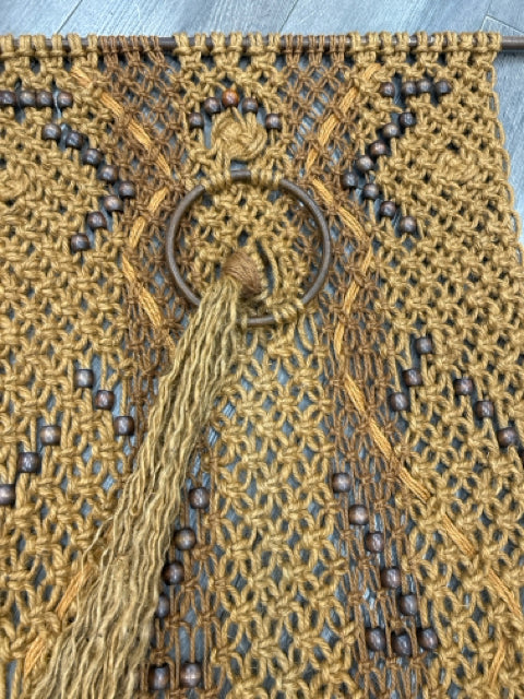 BROWN BEADED MACRAME