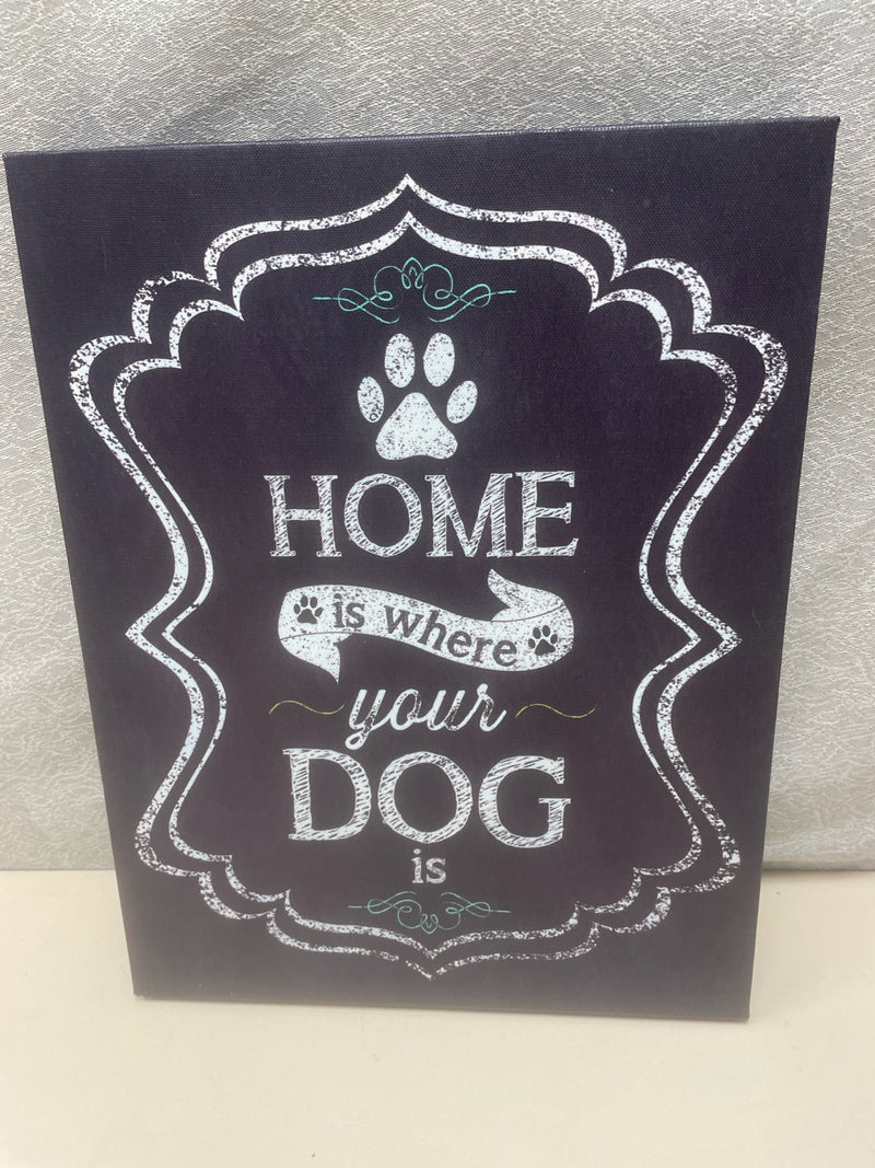"HOME..." PURPLE CANVAS