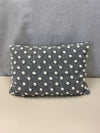 GRAY WHITE POLKA DOTS PILLOW