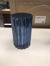 BLUE RIBBED VASE