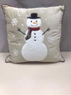 SNOWMAN PILLOW W/SNOWFLAKES