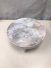 WHITE WOOD AND METAL STAND