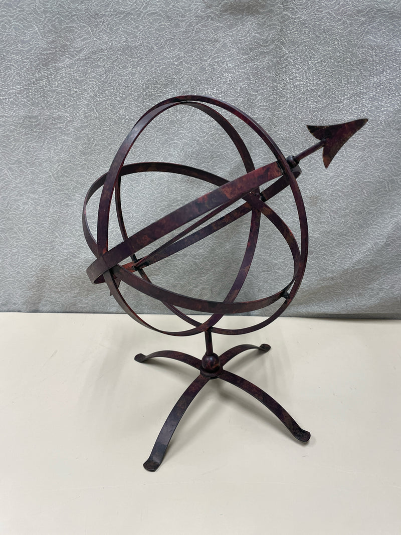 METAL ARMILLARY SCULPTURE