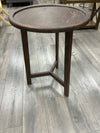 BOW-LEGGED ROUND END TABLE