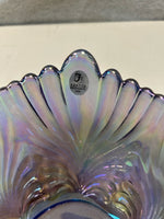 PURPLE GLASS PULLED FEATHER STYLE BOWL