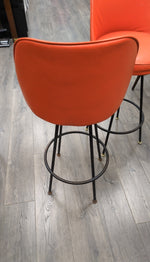 ORANGE MCM BARSTOOLS
