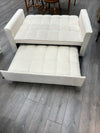 WHITE HIDE A WAY BED & LOVESEAT