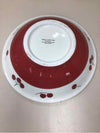 LARGE WHITE/RED CHERRY BOWL